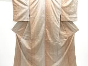 未使用品　縞織出し手織り紬着物